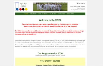 south west croquet website