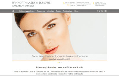 brixworth laser and skincare website
