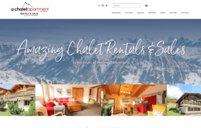 chalet apartment rentals website