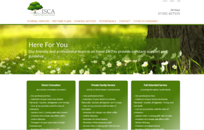 isca funerals website