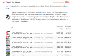 properly size images