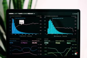 screen with analytics data