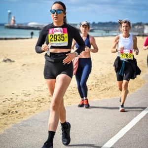 Ellie running half-marathon next to Bournemouth beach